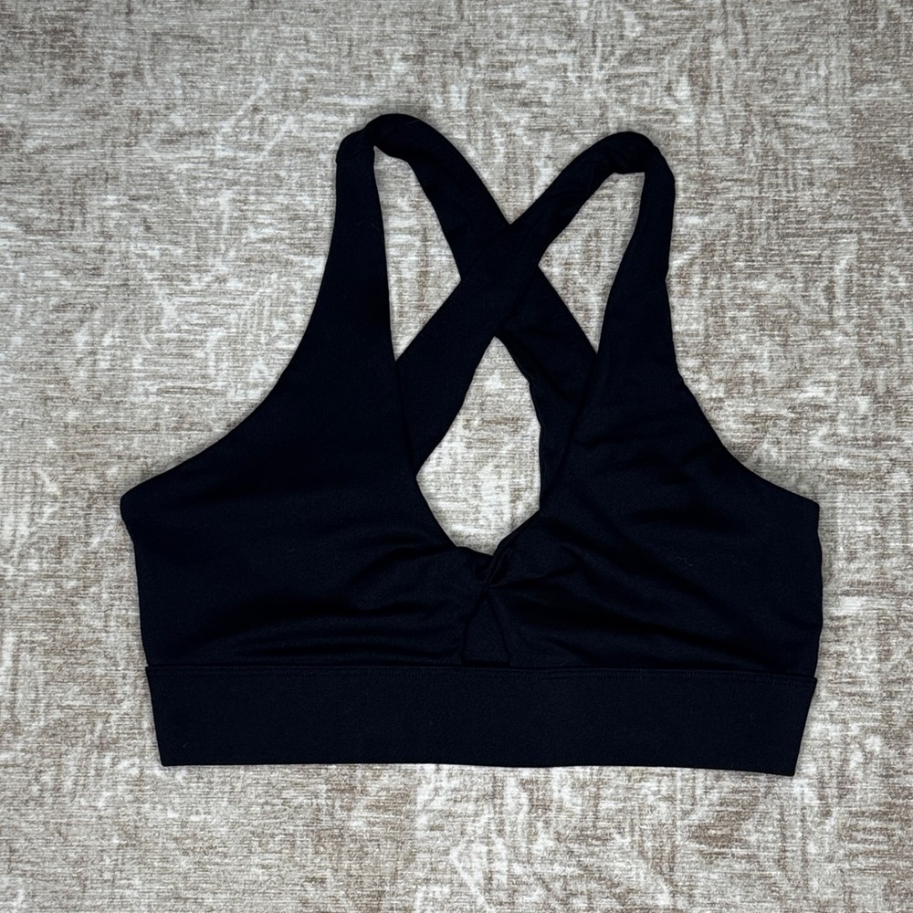 Fabletics Black Cross-Back Sports Bra